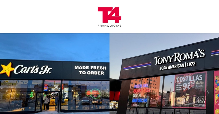 T4 Franquicias y Avanza Food se alían para impulsar la expansión de Carl's Jr. y Tony Roma's en España