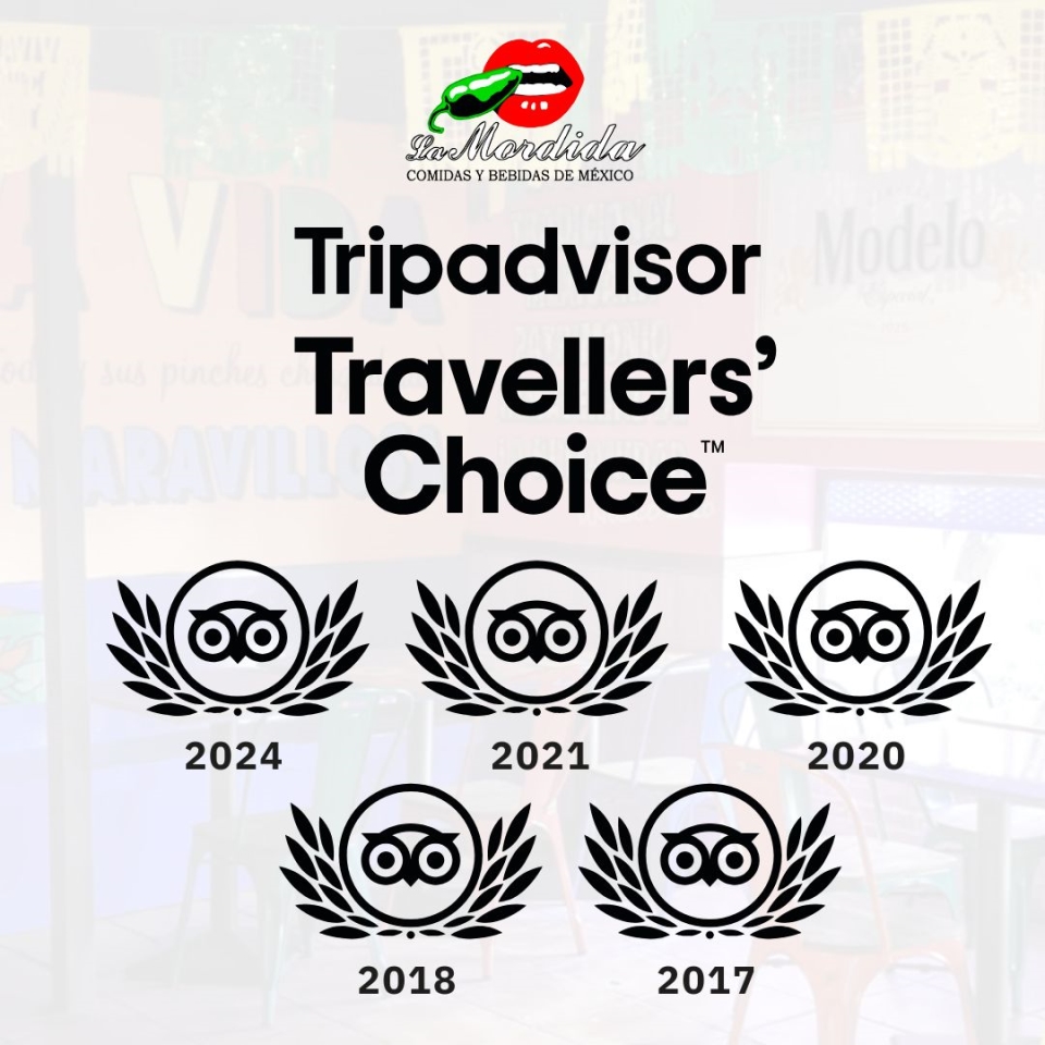 La Mordida, la marca mexicana más premiada en Europa con los Travellers' Choice de TripAdvisor